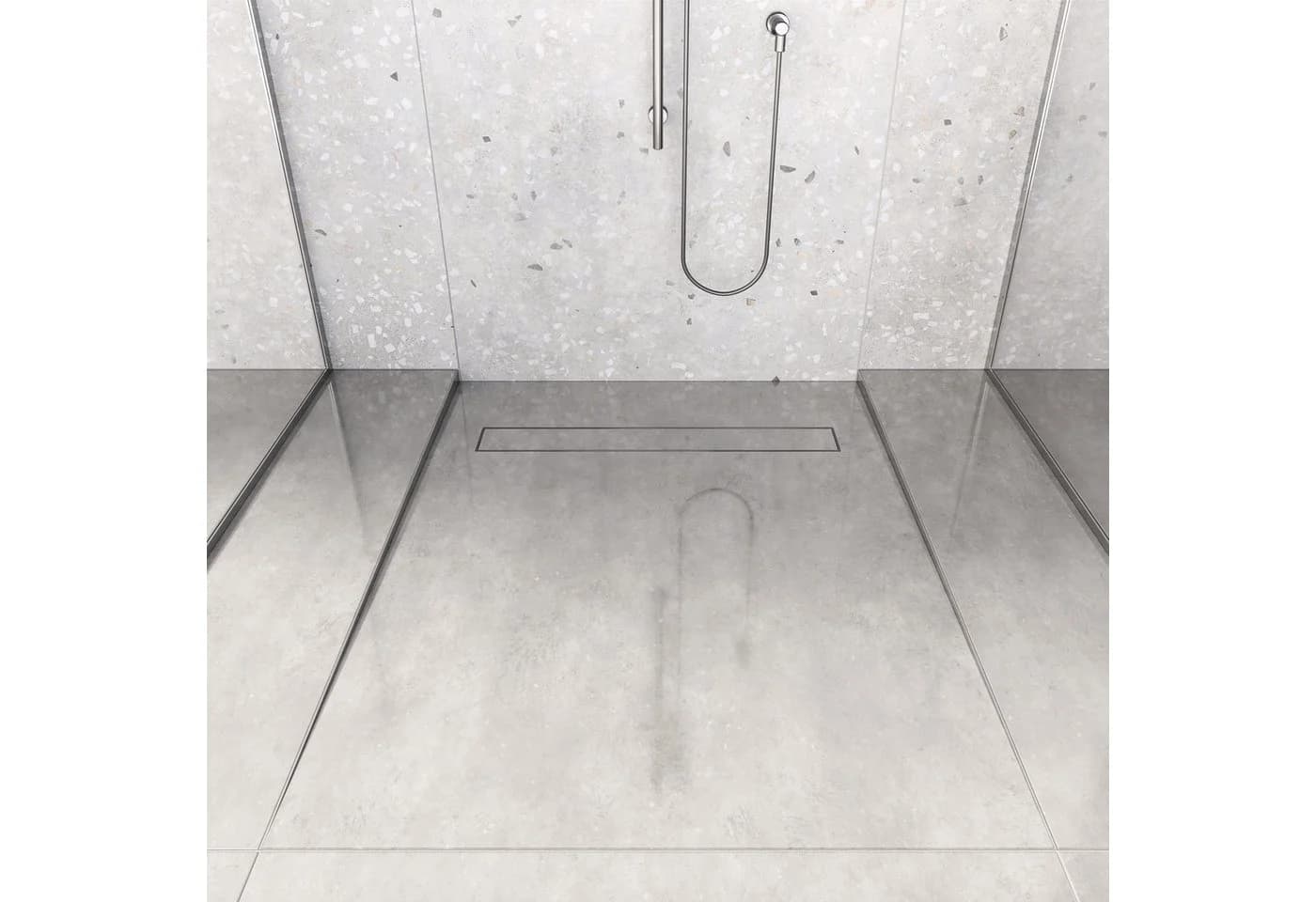 Aquabad® Wandanschlussprofil Clive Edelstahl Gefälleprofil Dusche
