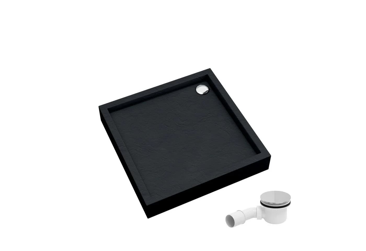 Aquabad Duschwanne ELEGANA Black Stone Acryl 80x80 cm - Bild 2