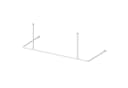 Aquabad® Duschvorhangstange Hastaflex Frame, 2-läufig, Aluminium, 165cm x 70cm Bild 2