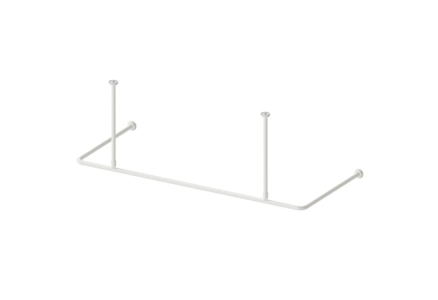 Aquabad® Duschvorhangstange Hastaflex Frame, 2-läufig, Aluminium, 165cm x 70cm - Bild 2