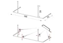 Aquabad® Duschvorhangstange Hastaflex Frame, 2-läufig, Aluminium, 165cm x 70cm Bild 5