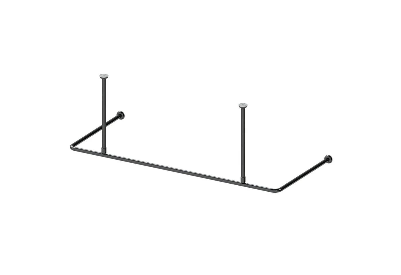 Aquabad® Duschvorhangstange Hastaflex Frame 165x70cm Aluminium Chrom - Bild 2