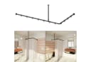 Aquabad® Duschvorhangstange Hastaflex Vario Schwarz Aluminium Bild 2