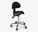 Ergolutions Sattelhocker mit Lehne Schwarz Ergonomisch Verstellbar Bild 2