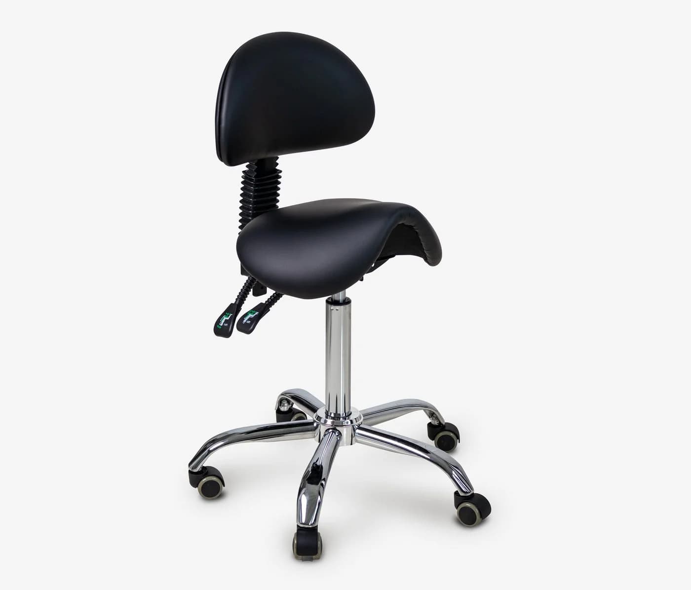 Ergolutions Sattelhocker mit Lehne Schwarz Ergonomisch Verstellbar - Bild 2