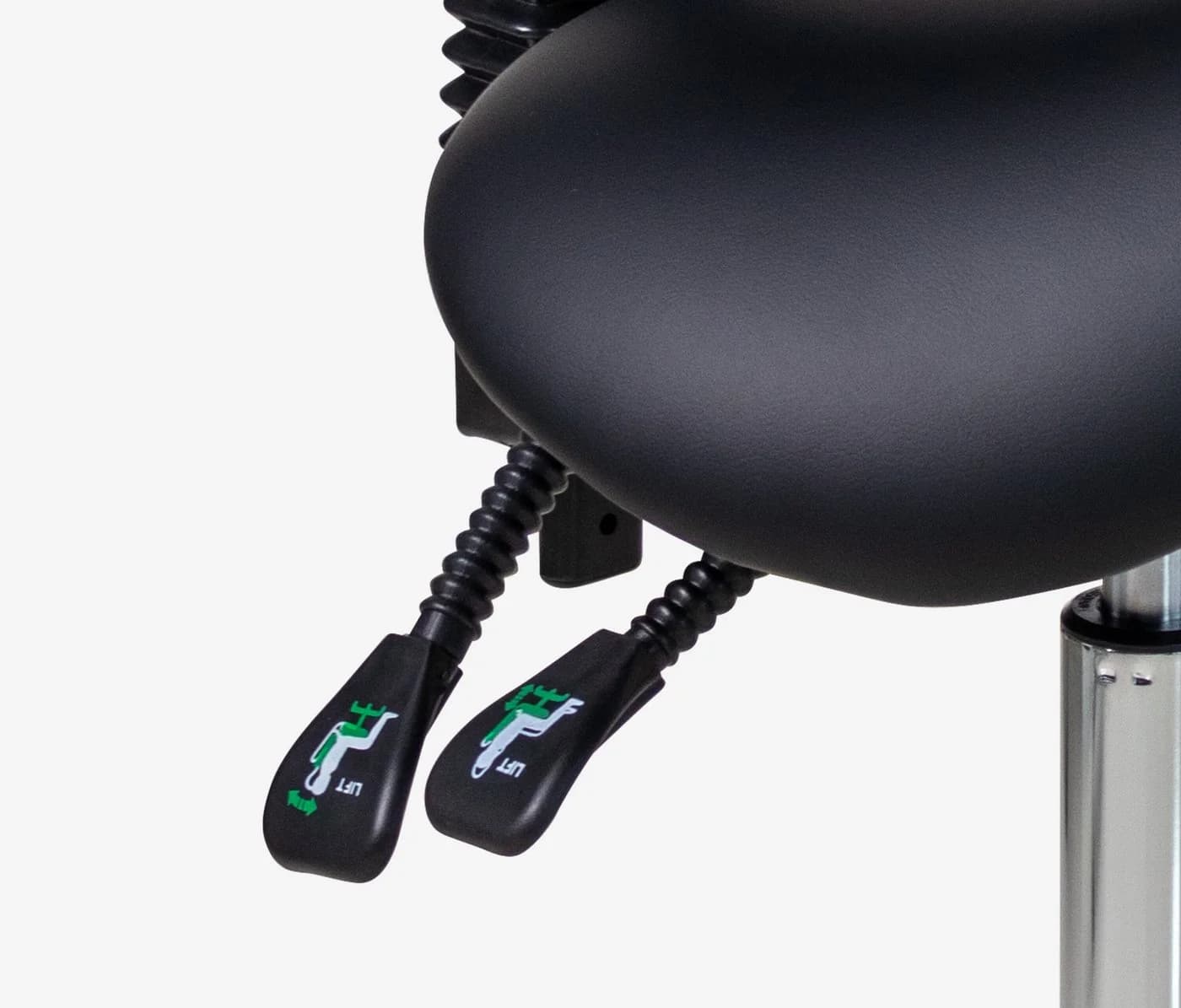 Ergolutions Sattelhocker mit Lehne Schwarz Ergonomisch Verstellbar - Bild 4