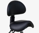 Ergolutions Sattelhocker mit Lehne Schwarz Ergonomisch Verstellbar Bild 5