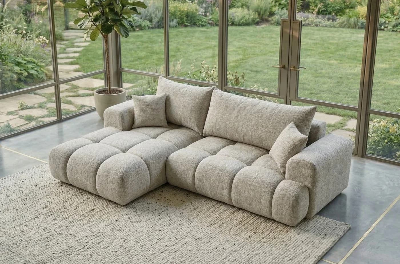 B&B Home Big-Sofa Vitton II L-Form mit Schlaffunktion und Bettkasten - Bild 2