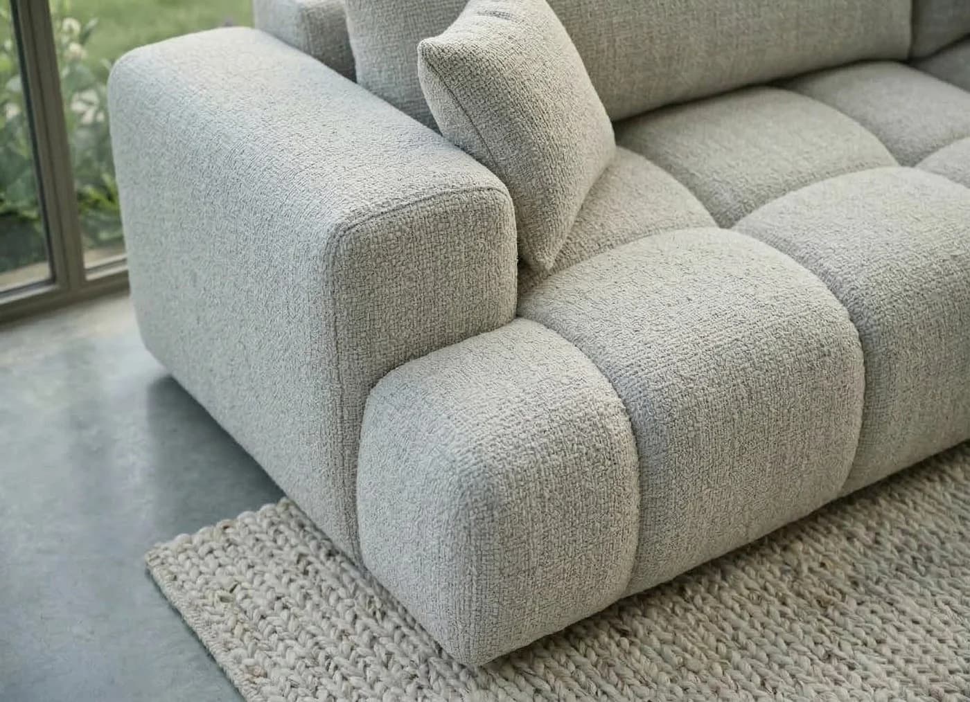 B&B Home Big-Sofa Vitton II L-Form mit Schlaffunktion und Bettkasten Beige - Bild 5
