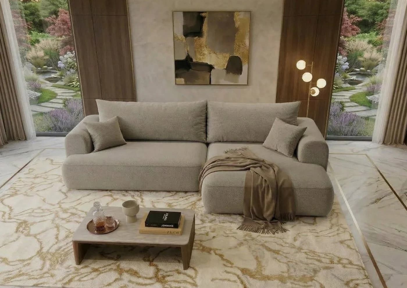 B&B Home Big-Sofa Vitton L-Form mit Schlaffunktion und Bettkasten - Bild 2