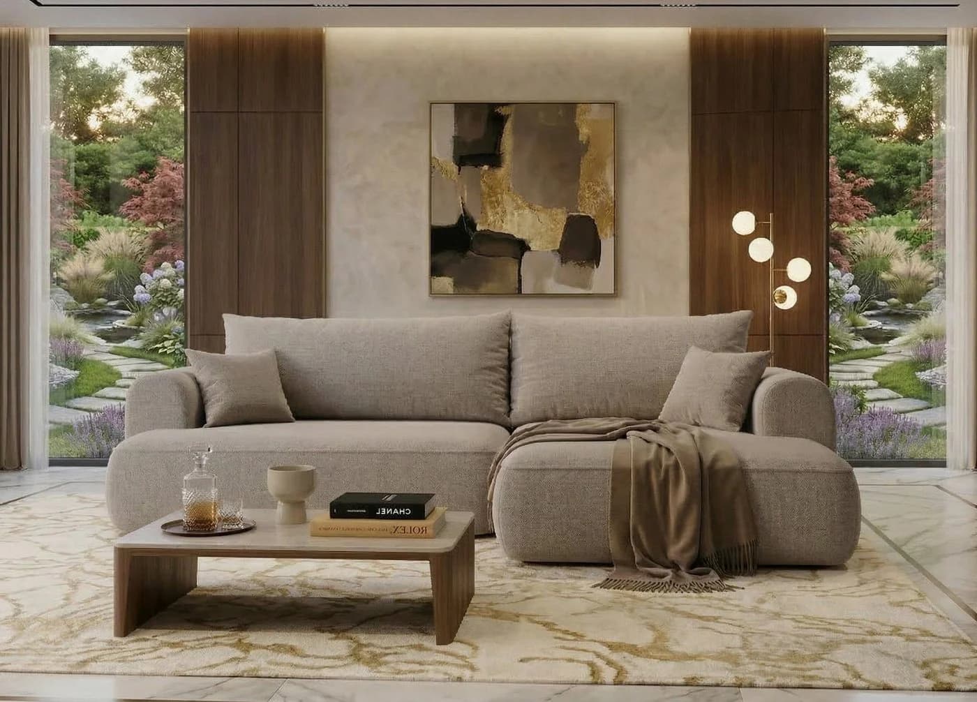 B&B Home Big-Sofa Vitton L-Form mit Schlaffunktion und Bettkasten - Bild 3