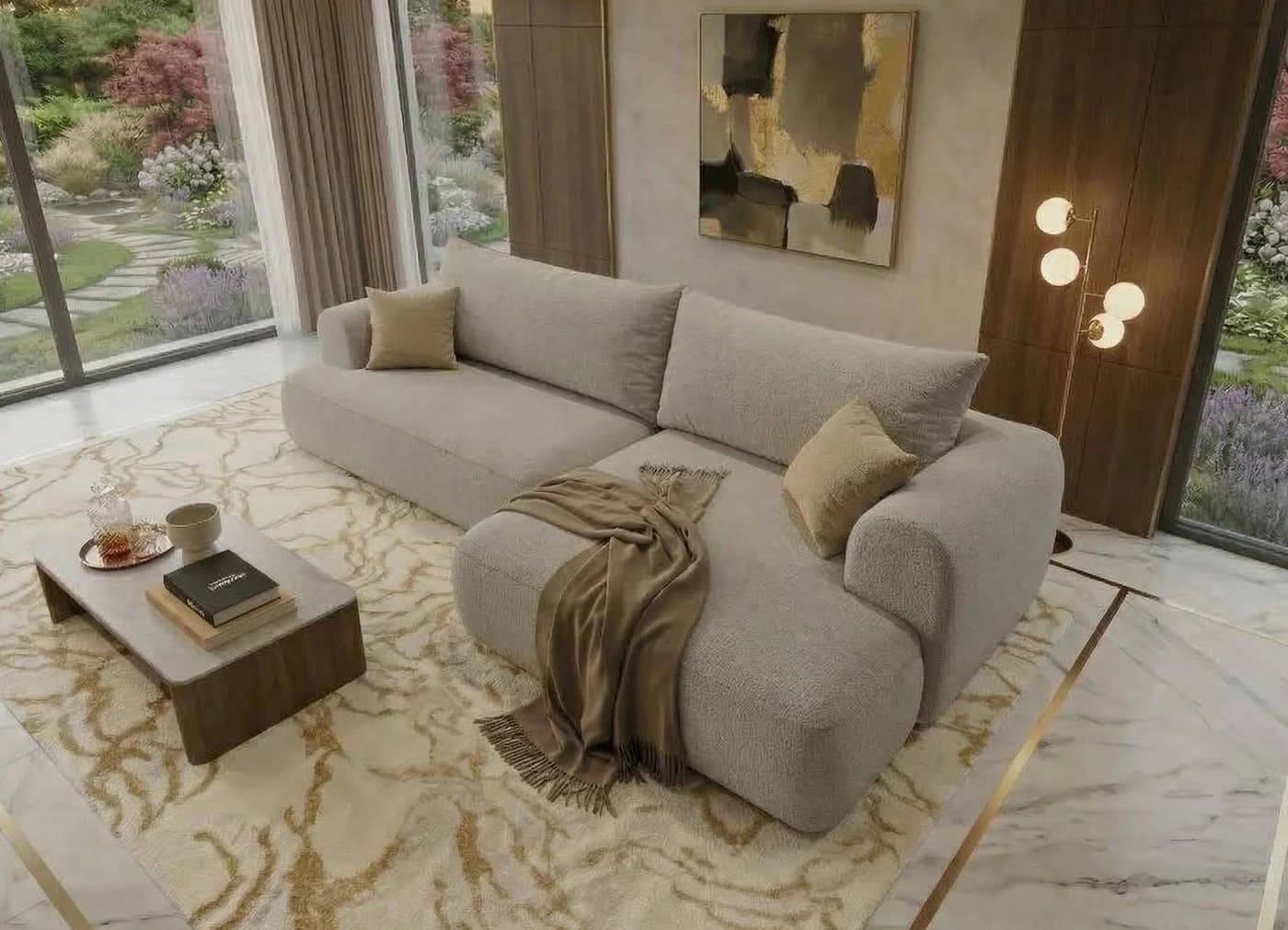 B&B Home Big-Sofa Vitton L-Form mit Schlaffunktion und Bettkasten - Bild 4