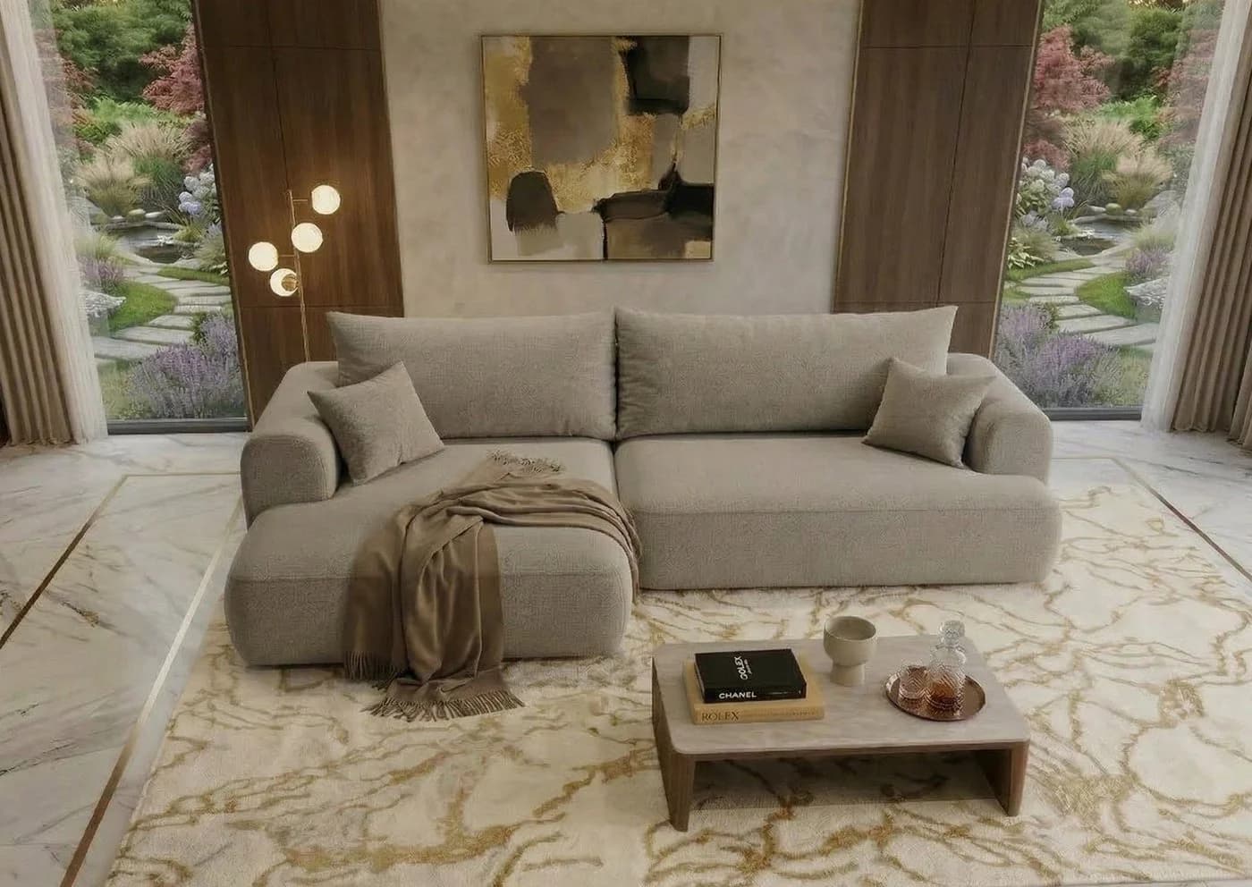 B&B Home Big-Sofa Vitton L-Form mit Schlaffunktion und Bettkasten - Bild 2