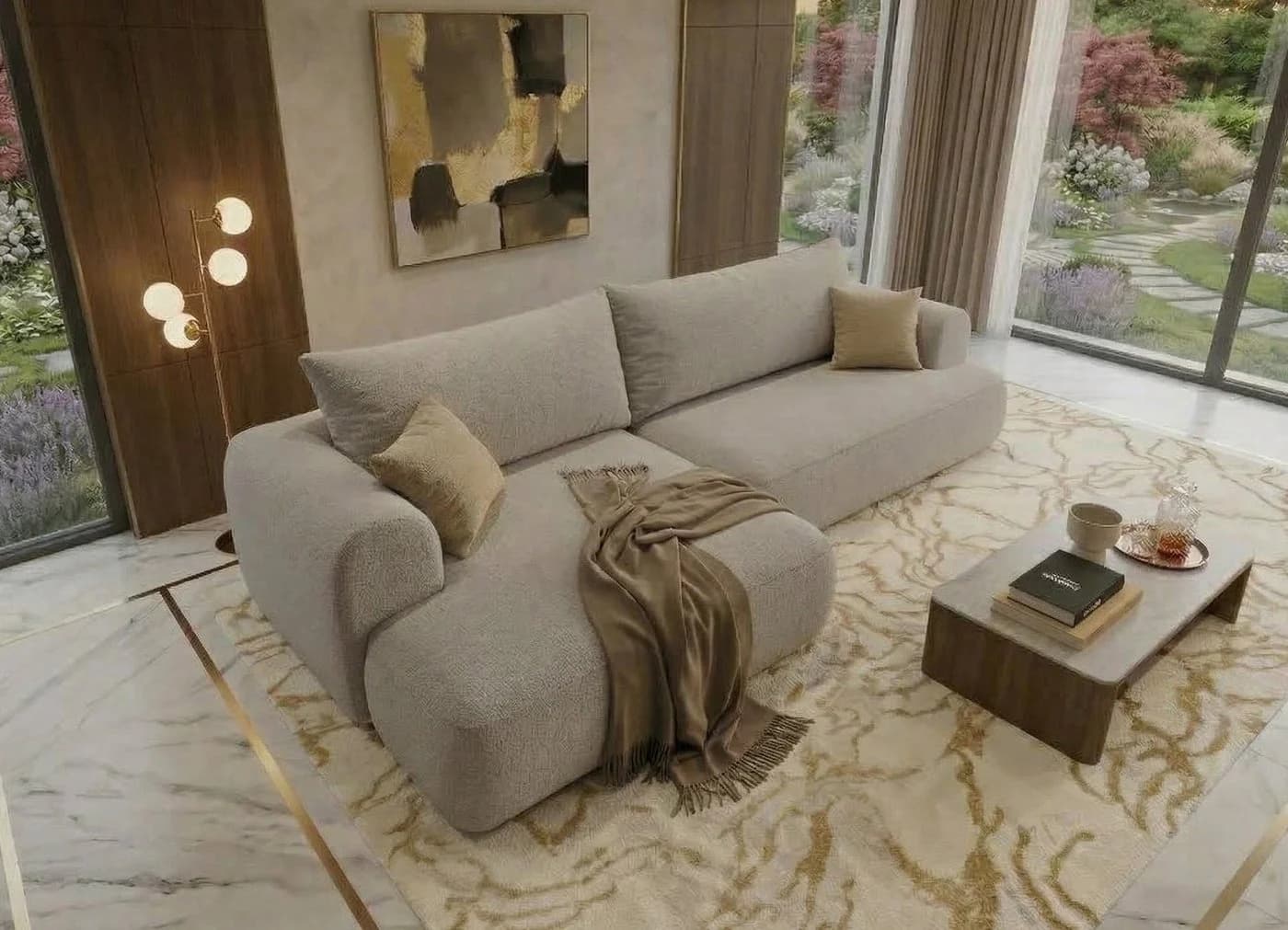 B&B Home Big-Sofa Vitton L-Form mit Schlaffunktion und Bettkasten - Bild 3