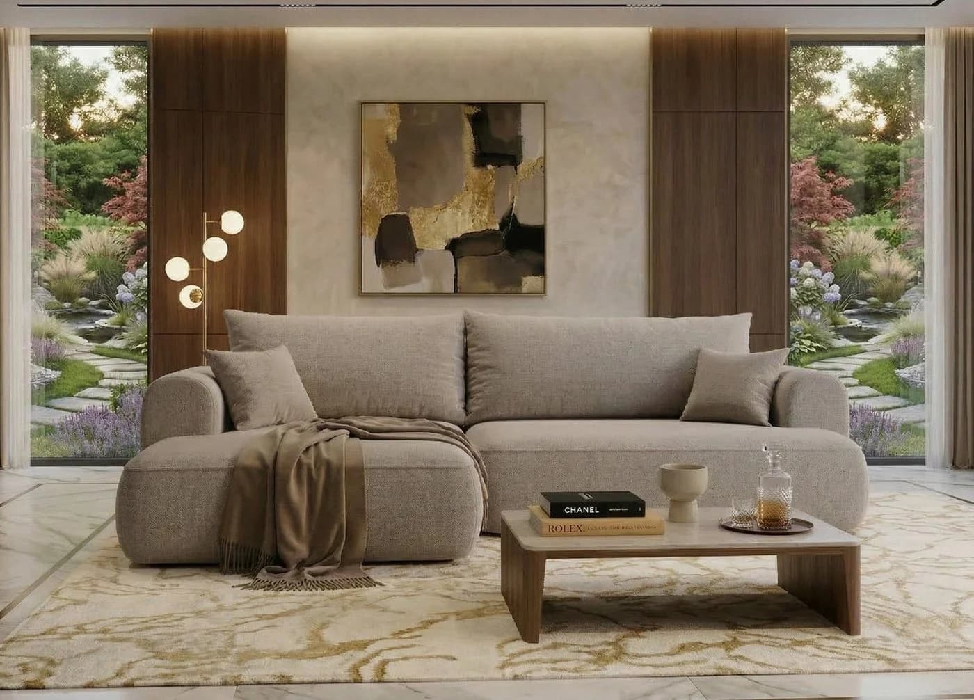 B&B Home Big-Sofa Vitton L-Form mit Schlaffunktion und Bettkasten - Bild 4