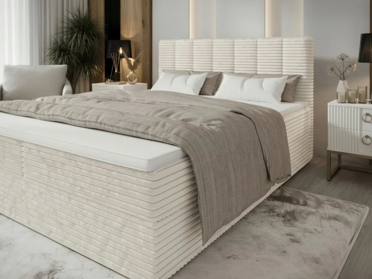 B&B Home Boxspringbett Tiliani H3 Matratze Bonellfederung Kopfteil Bettkasten Topper