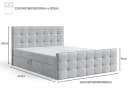 B&B Home Boxspringbett Coriano Schwarz mit Bettkasten und Topper Bild 3