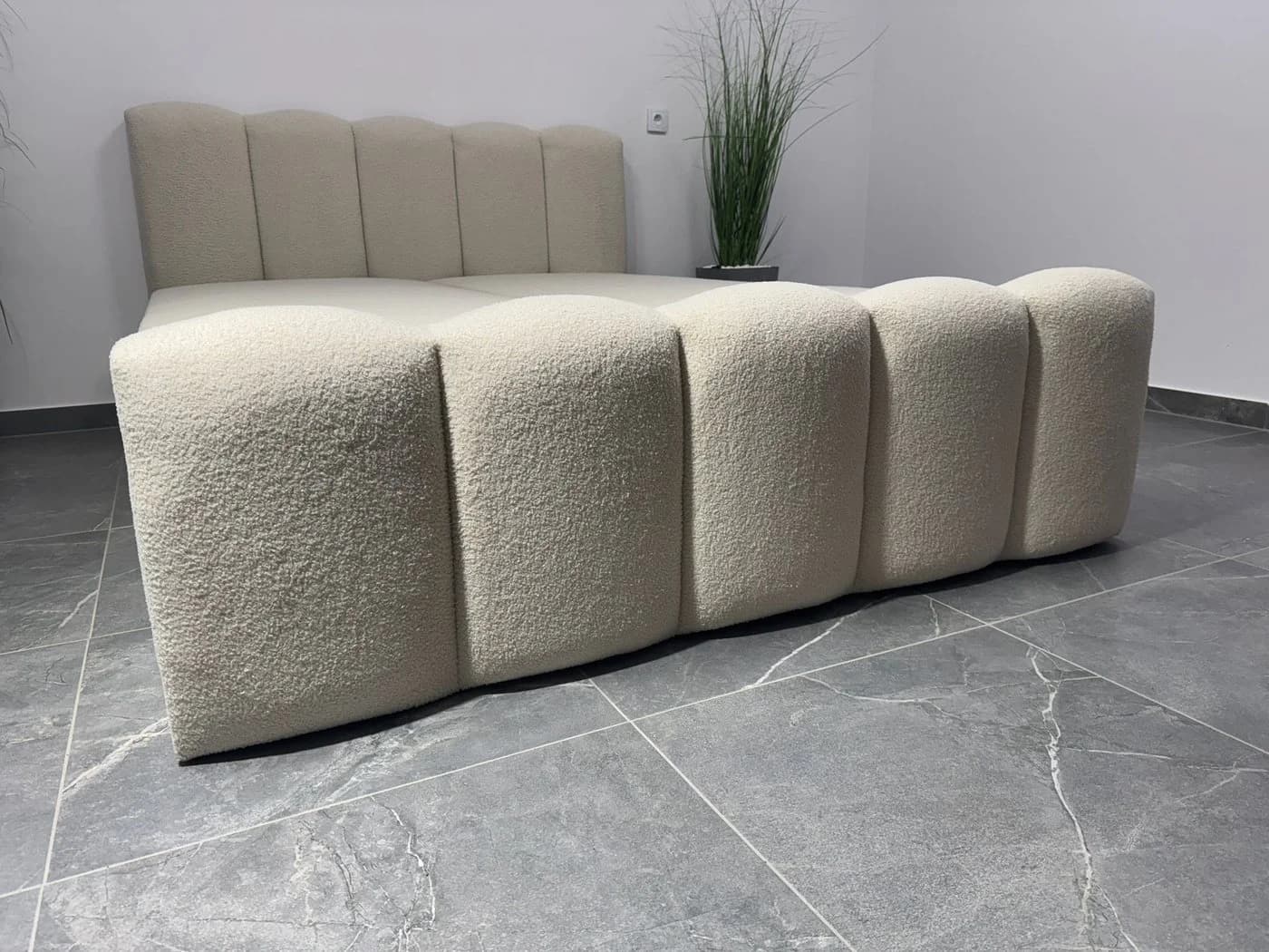 B&B Home Boxspringbett Quelle Grau mit Bettkasten und Topper - Bild 4