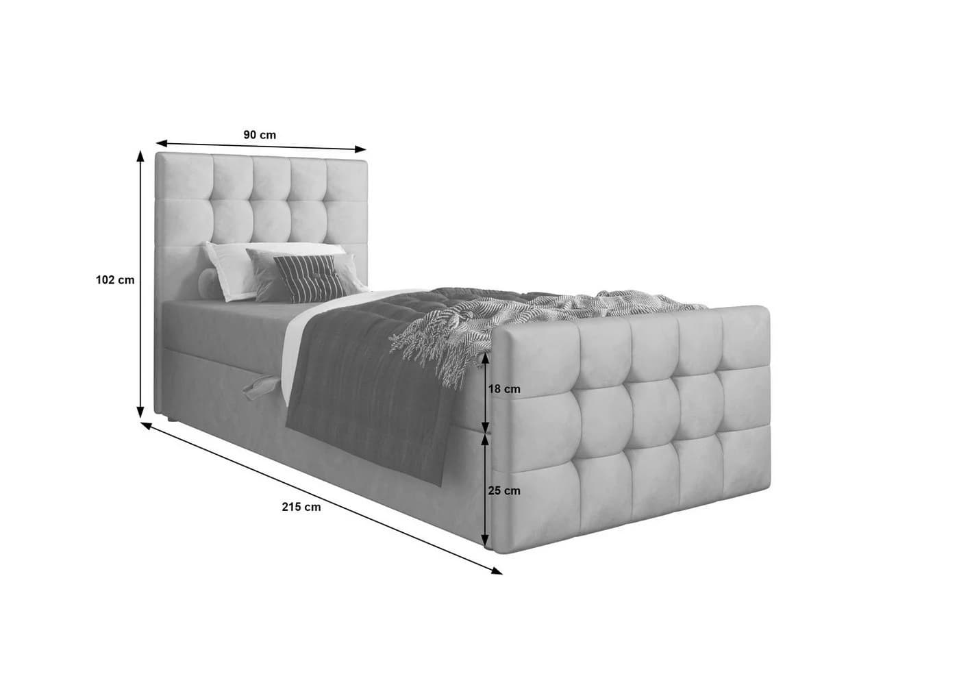 B&B Home Boxspringbett Coria V Beige H3 Matratze Bonellfederung - Bild 3