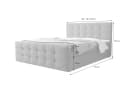B&B Home Boxspringbett Coria III Beige mit Bettkasten und Topper Bild 1
