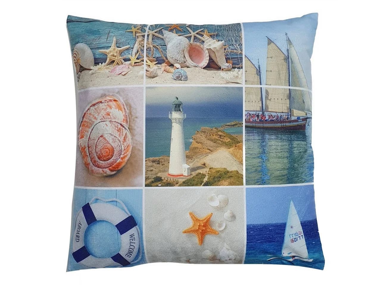 Stoffschmiede Kissenhülle Maritim Bedruckt 45x45cm Polyester - Bild 2