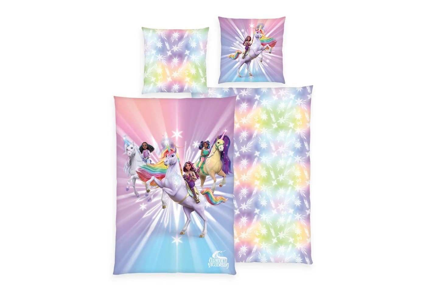 Brilliant Kinderbettwäsche Unicorn Academy 100% Baumwolle