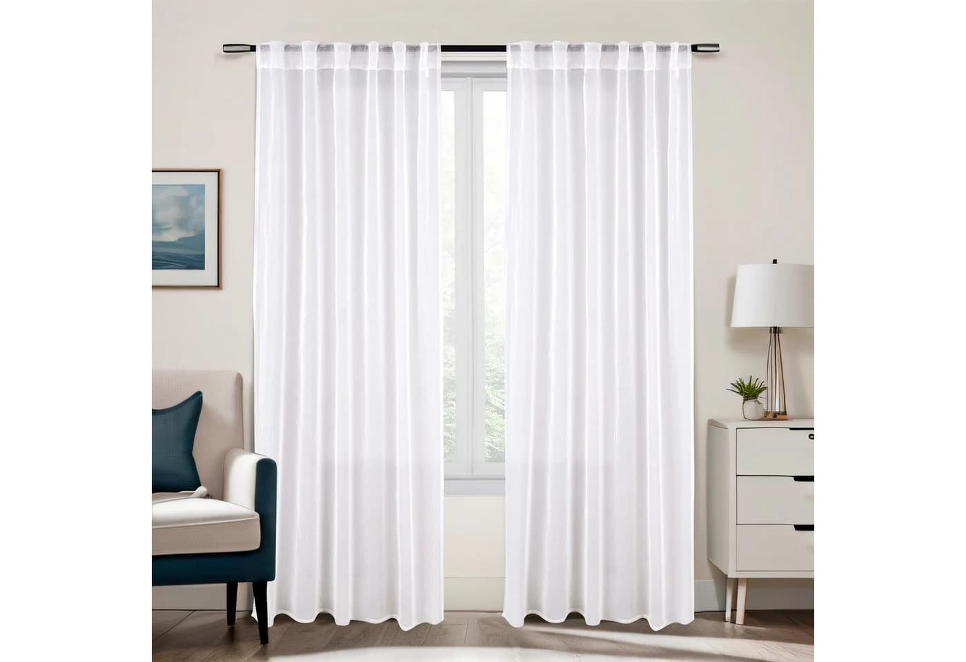 Brilliant Transparente Gardine mit Verdeckter Schlaufe - Bild 5