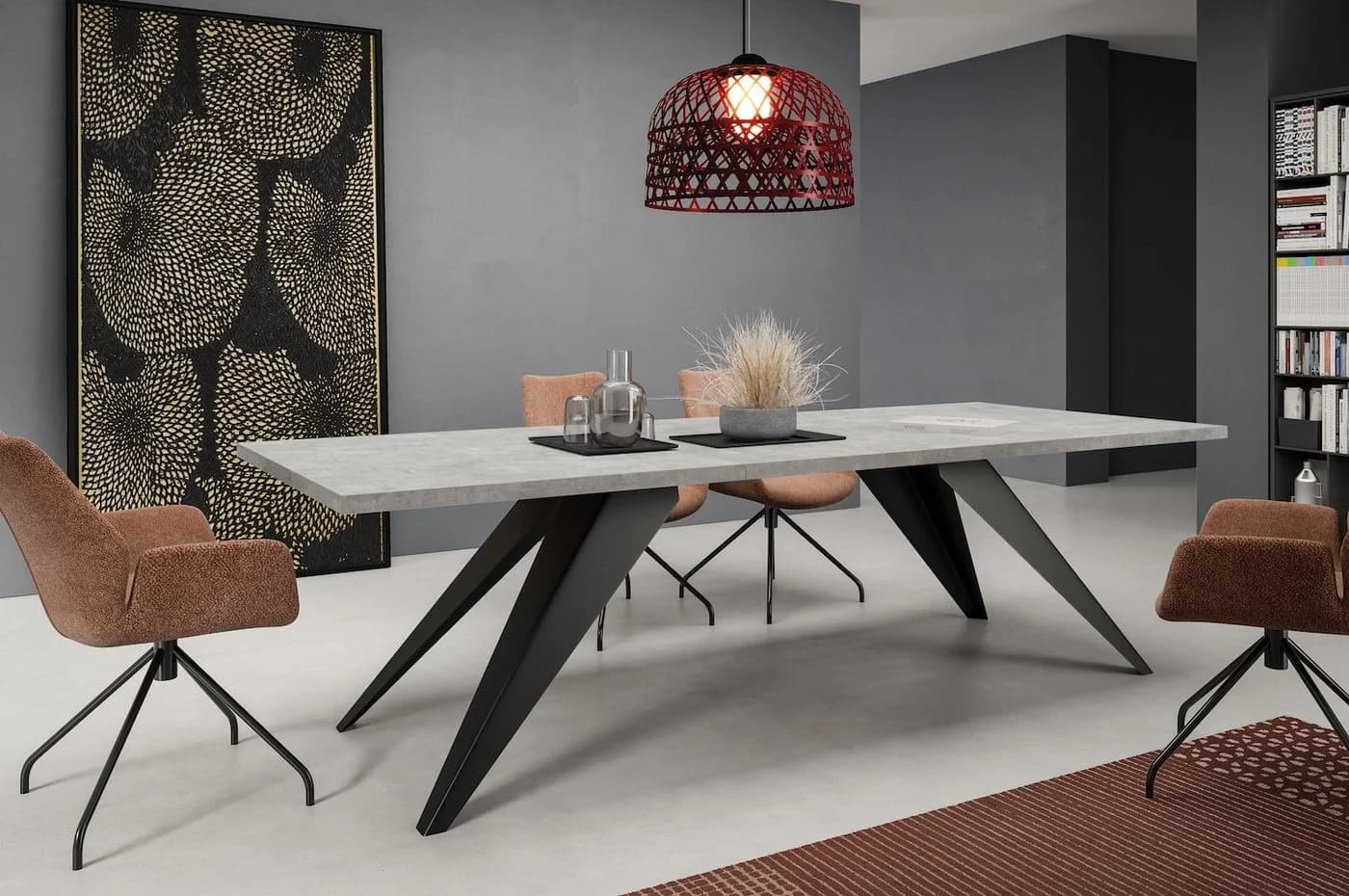 Feldmann-Wohnen Esstisch Vento ausziehbar 160/260cm grau - Bild 5