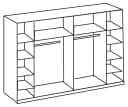 Wimex Dreh-/Schwebetürenschrank Stockholm 270 cm Graphit Bild 1