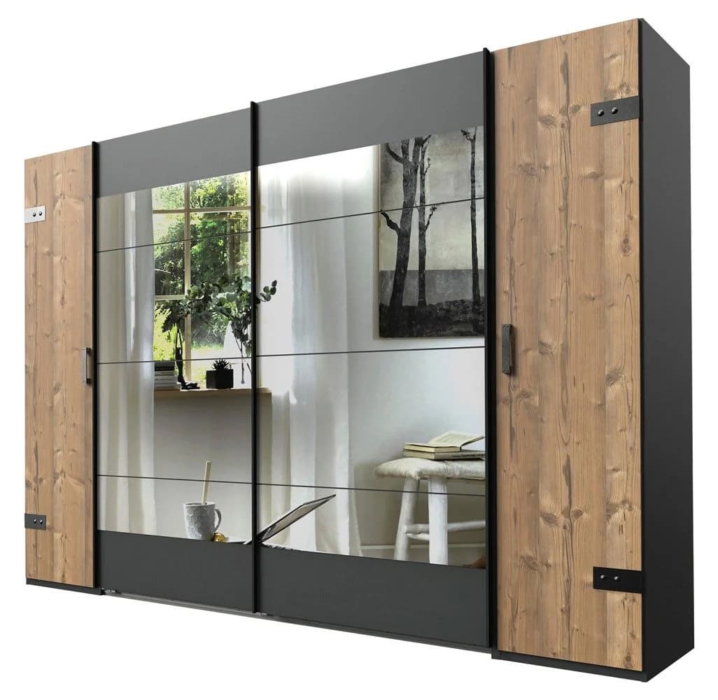 Wimex Dreh-/Schwebetürenschrank Stockholm 270 cm Graphit - Bild 2