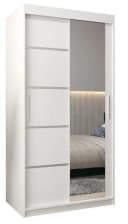 ABIKS MÖBEL Schwebetürenschrank Verona 2 mit Spiegel und Regalen Weiß Bild 2