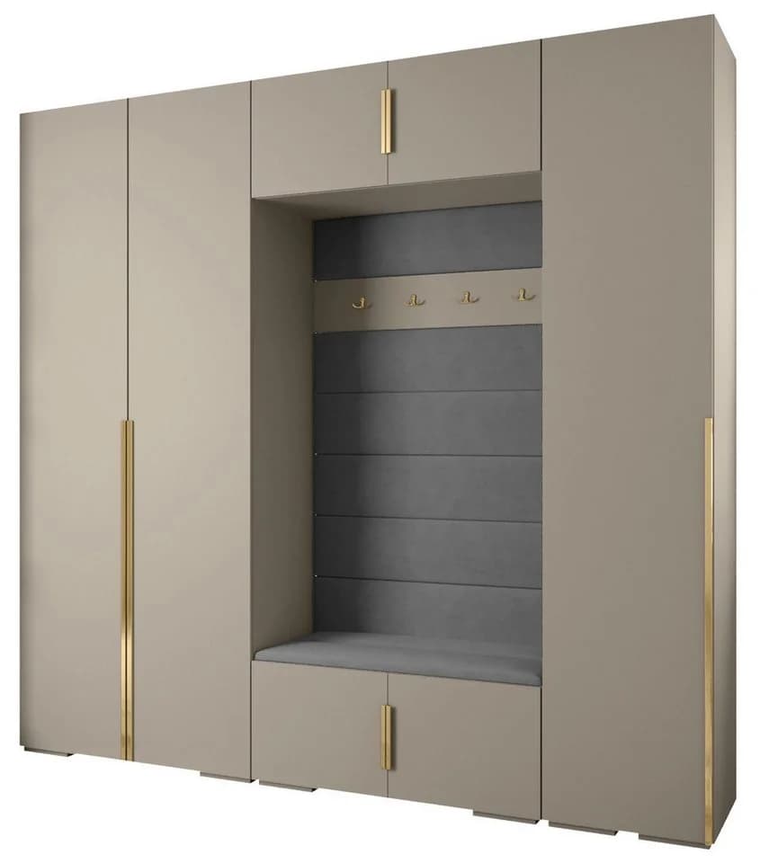 ABIKS MÖBEL Garderobe INOVA 8-tlg. mit Kleiderstange & Regalen - Bild 2