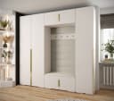 ABIKS MÖBEL Kompaktgarderobe INOVA 8-tlg. Set Weiß/Gold Bild 1