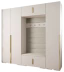 ABIKS MÖBEL Kompaktgarderobe INOVA 8-tlg. Set Weiß/Gold Bild 2