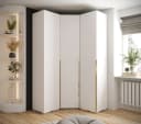 ABIKS MÖBEL Kompaktgarderobe INOVA 4-teilig Weiß/Gold Modern Bild 1