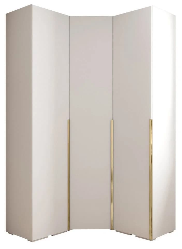 ABIKS MÖBEL Kompaktgarderobe INOVA 4-teilig Weiß/Gold Modern - Bild 2