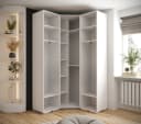 ABIKS MÖBEL Kompaktgarderobe INOVA 4-teilig Weiß/Gold Modern Bild 3