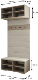 ABIKS MÖBEL Kompaktgarderobe INOVA mit Kleiderstange und Regalen Bild 5