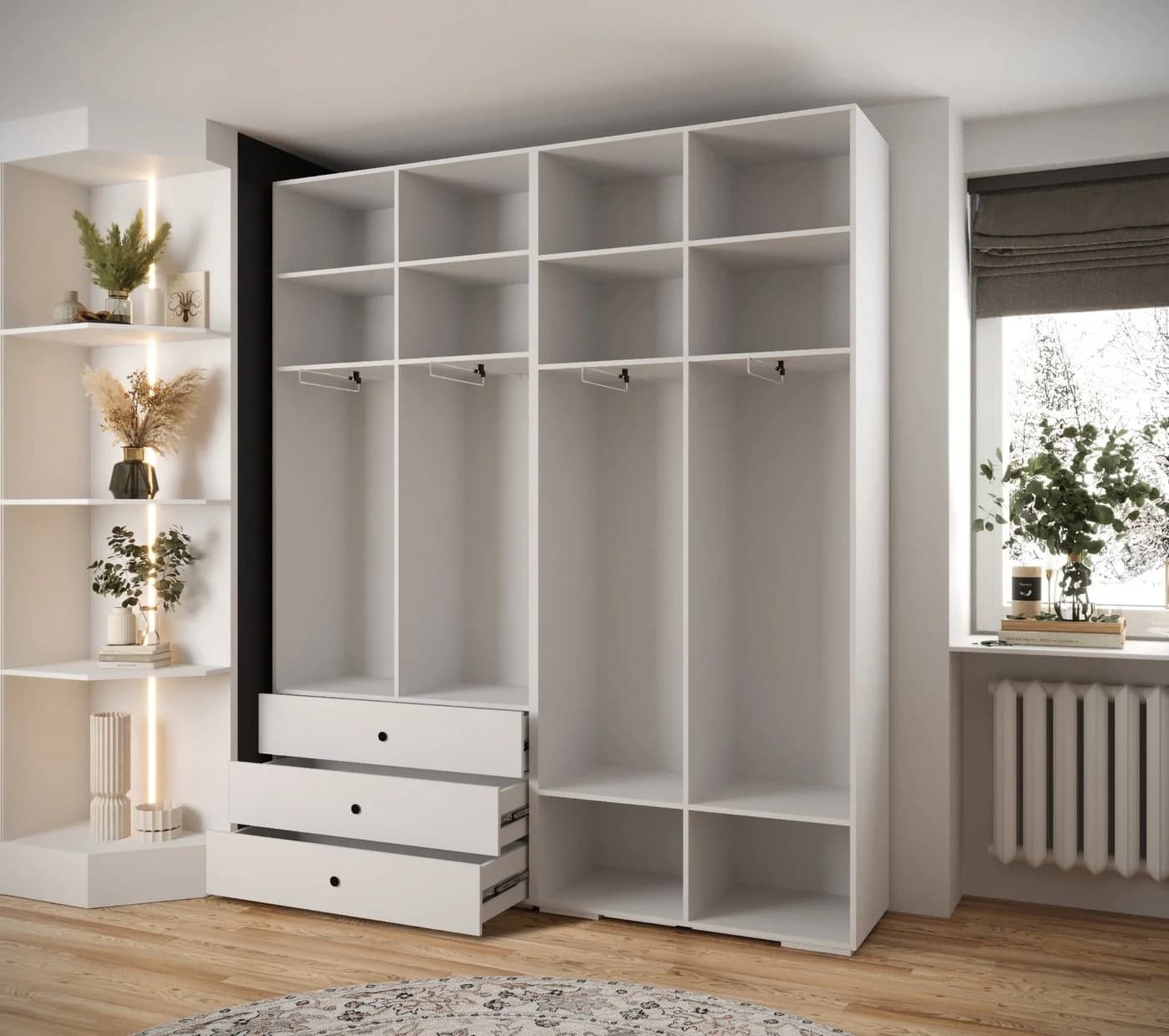 ABIKS MÖBEL Garderobe INOVA mit Stange & Schubladen - Bild 3