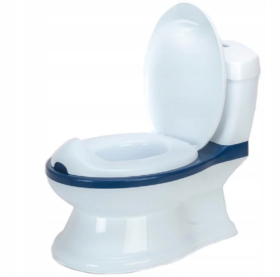 COIL Toilettentrainer Blau mit Spülgeräusch & Gewebebehälter - Bild 3