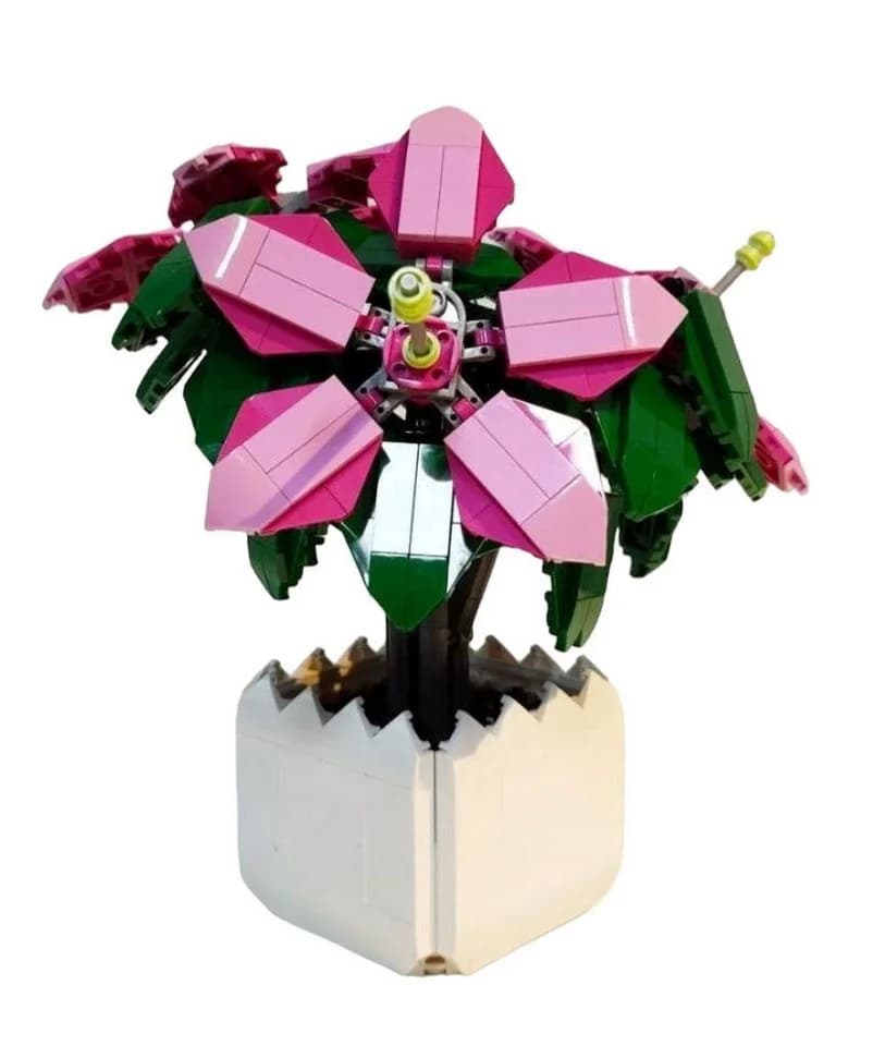 COIL Blumen aus Bausteinen, Lilie Azalee, Bausteinset, 698 Stück, Botanische Sammlung, Wohndekor - Bild 3