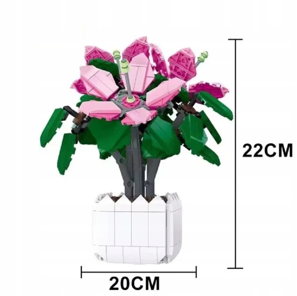 COIL Blumen aus Bausteinen, Lilie Azalee, Bausteinset, 698 Stück, Botanische Sammlung, Wohndekor - Bild 4