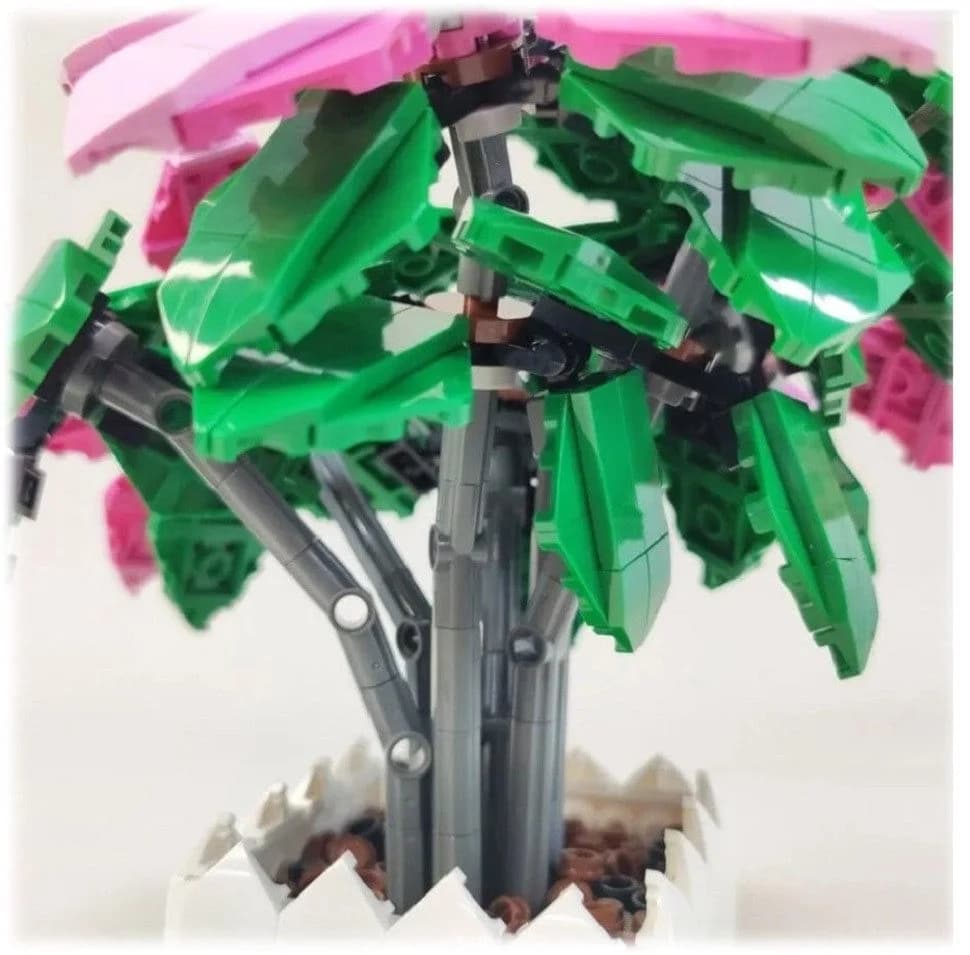 COIL Blumen aus Bausteinen, Lilie Azalee, Bausteinset, 698 Stück, Botanische Sammlung, Wohndekor - Bild 5