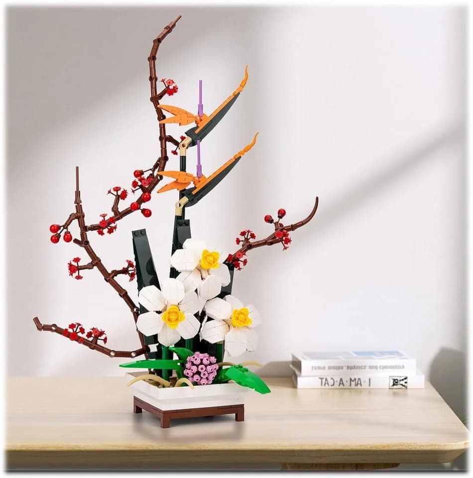 COIL Blumen aus Bauklötzen, Narzisse, 830 Bauklötze, Bausatz, Wohndekor