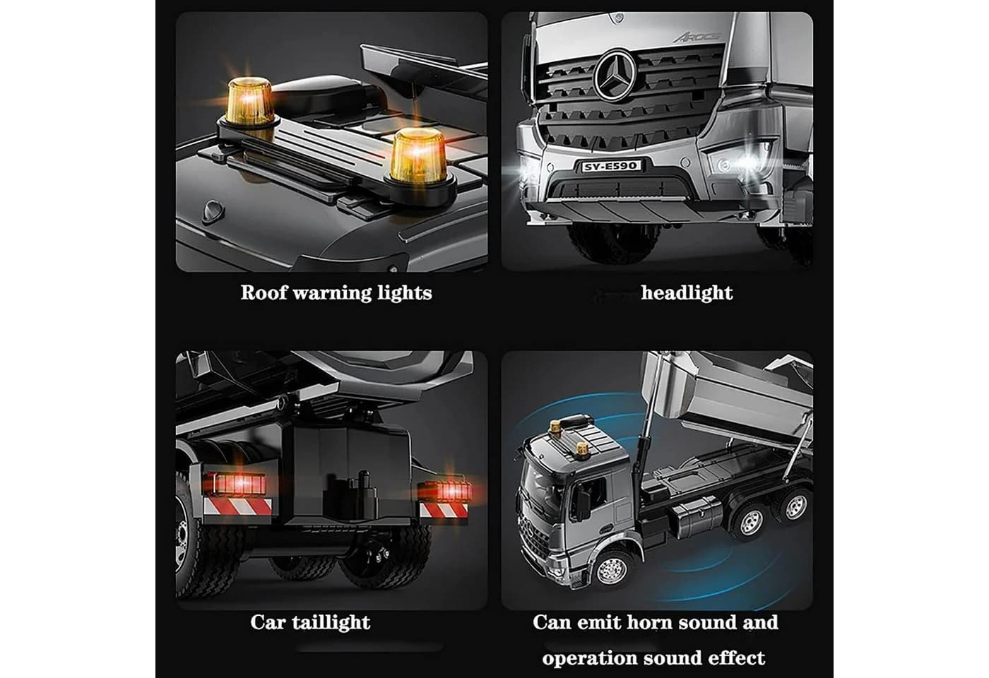 COIL RC-Auto RC-Wagen Mercedes Arocs Muldenkipper 1:20 2,4 GHz - Bild 4