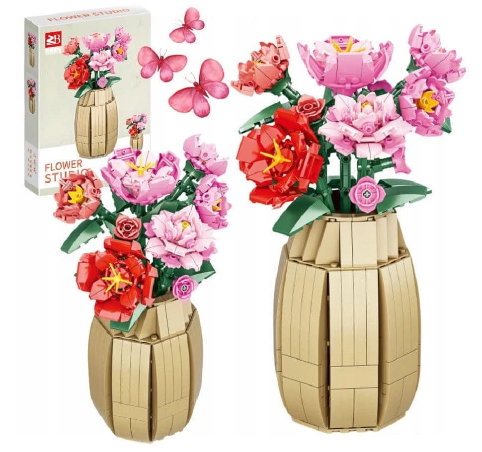 COIL Blumenstrauß Bausteinset 550 St Rosa Botanische Sammlung