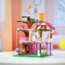 COIL Baumhaus Baukasten 504 Teile Rosa mit 3 Figuren 4 Tieren Bild 3