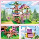 COIL Baumhaus Baukasten 504 Teile Rosa mit 3 Figuren 4 Tieren Bild 5