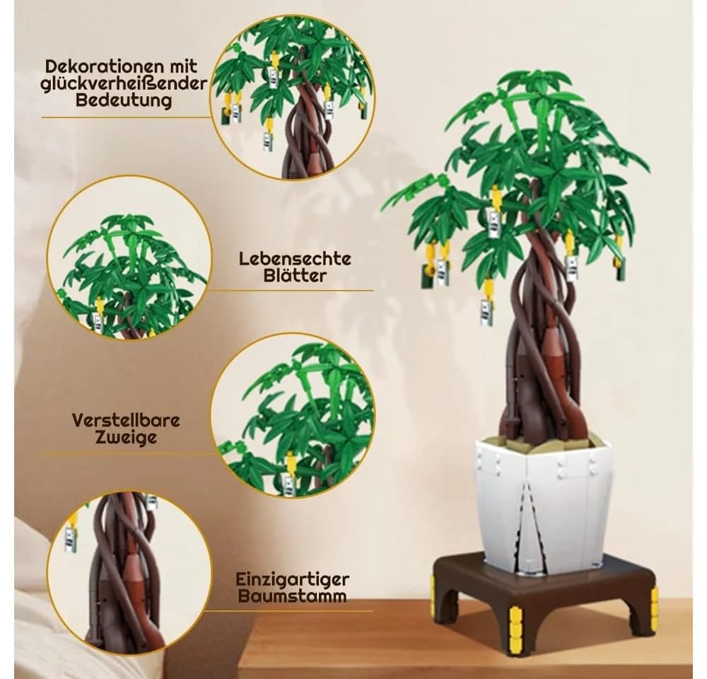 COIL Spielbausteine Bonsai-Baum 815 Teile Glücksbaum Wohndekor - Bild 3