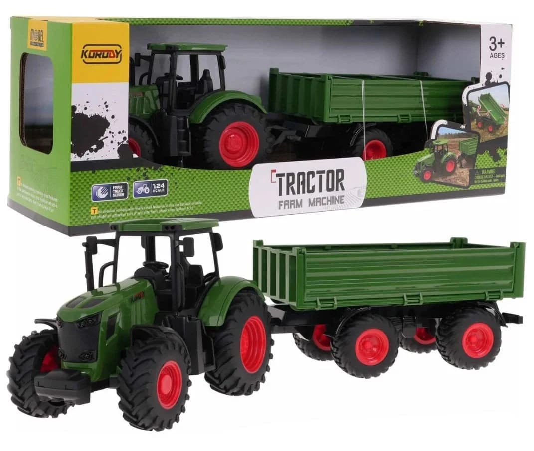 COIL Spielzeug-Traktor Bauernhof Traktor, Maßstab 1:24, Gummiräder, ab 3 Jahren - Bild 2